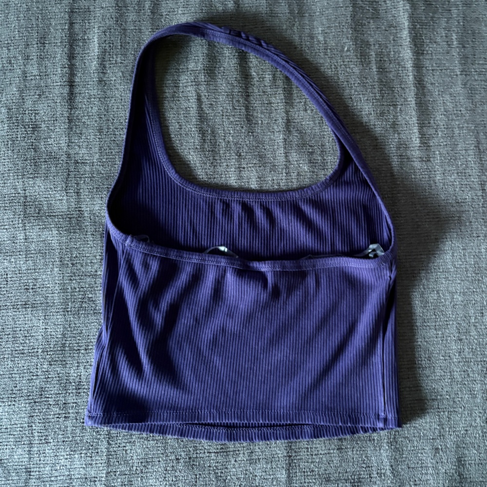 Target Deep Purple Ribbed Top - Picture 2 of 3